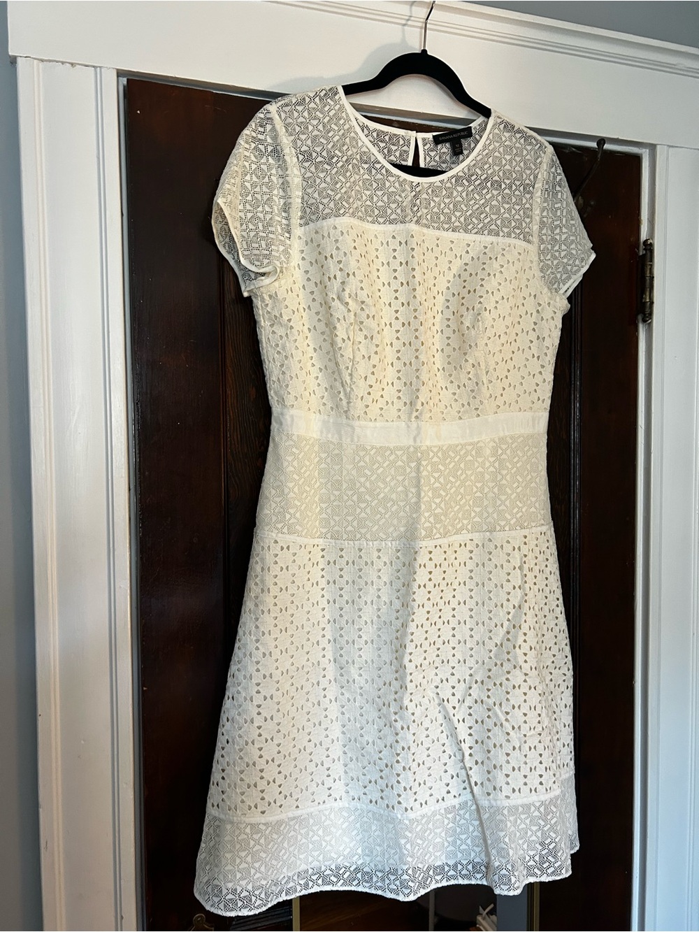 Ivory Lace Fit-and-Flare Dress